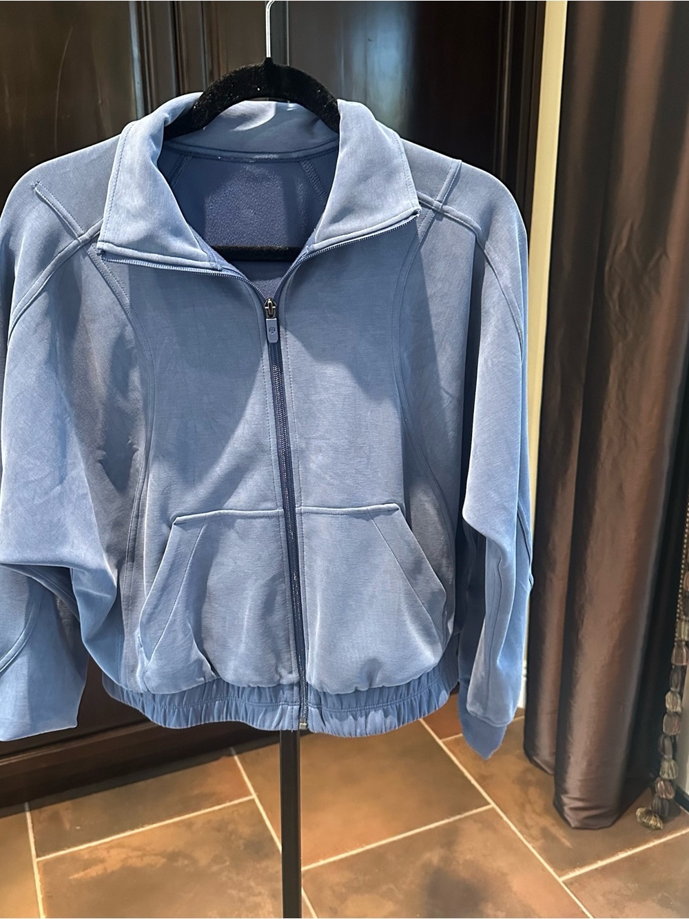 lululemon athletica Sky Blue Bomber Zip Jacket